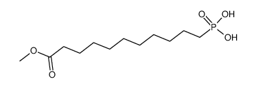 11-methoxy-11-oxoundecylphosphonic acid Structure