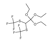 1,1,1-Triethoxy-2,2-bis[(trifluoromethyl)thio]ethane Structure