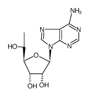 9-(6'-deoxy-β-D-allofuranosyl)adenine结构式