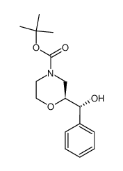 (+)-(2S,3R)-2-[α-hydroxy(phenyl)methyl]morpholine-4-carboxylic acid tert-butyl ester Structure