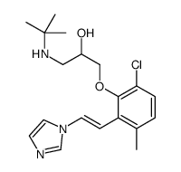 1-(tert-butylamino)-3-[6-chloro-2-[(E)-2-imidazol-1-ylethenyl]-3-methylphenoxy]propan-2-ol Structure