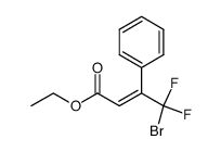 (E)-ethyl 4-bromo-4,4-difluoro-3-phenyl-2-butenoate结构式