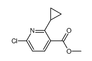6-chloro-2-cyclopropyl-nicotinic acid methyl ester结构式