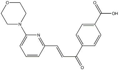 4-[3-(6-morpholin-4-yl-pyridin-2-yl)-acryloyl]-benzoic acid结构式