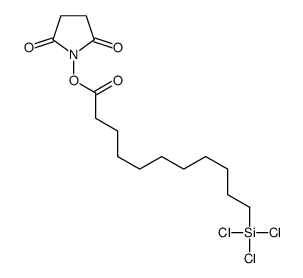 (2,5-dioxopyrrolidin-1-yl) 11-trichlorosilylundecanoate结构式