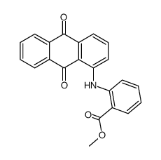 N-(9,10-dioxo-9,10-dihydro-[1]anthryl)-anthranilic acid methyl ester结构式