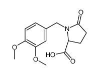 (2S)-1-[(3,4-dimethoxyphenyl)methyl]-5-oxopyrrolidine-2-carboxylic acid Structure
