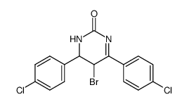 5-bromo-4,6-bis(4-chlorophenyl)-5,6-dihydropyrimidin-2(1H)-one Structure
