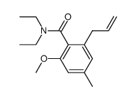 2-allyl-N,N-diethyl-6-methoxy-4-methylbenzamide结构式
