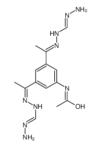 N-[3,5-bis[N-(methanehydrazonoylamino)-C-methylcarbonimidoyl]phenyl]acetamide结构式