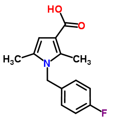 1-(4-Fluorobenzyl)-2,5-dimethyl-1H-pyrrole-3-carboxylic acid structure