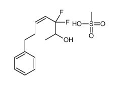 3,3-difluoro-7-phenylhept-4-en-2-ol,methanesulfonic acid结构式