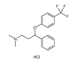 Benzenepropanamine, N,N-dimethyl-γ-[4-(trifluoromethyl)phenoxy]-, hydrochloride (1:1) Structure