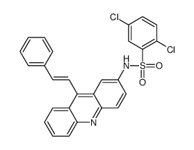 2,5-dichloro-N-[9-(2-phenylethenyl)acridin-2-yl]benzenesulfonamide Structure
