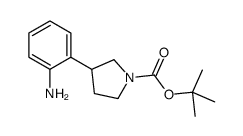 3-(2-氨基苯基 )吡咯烷-1-羧酸叔丁酯结构式