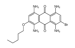 1,4,5,8-tetraamino-2-bromo-7-pentoxyanthracene-9,10-dione Structure