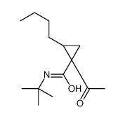 1-acetyl-N-tert-butyl-2-butylcyclopropane-1-carboxamide结构式