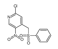 4-(benzenesulfonylmethyl)-2-chloro-5-nitropyridine Structure
