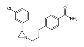 4-[3-[2-(3-chlorophenyl)aziridin-1-yl]propyl]benzamide结构式