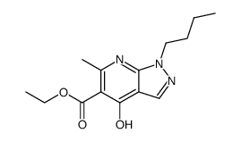 1-n-Butyl-4-hydroxy-6-methyl-1H-pyrazolo[3,4-b]pyridine-5-carboxylic acid ethyl ester Structure