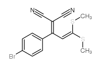 2-(4-溴苯基)-4,4-二(甲硫)-1,3-丁二烯-1,1-二甲腈结构式