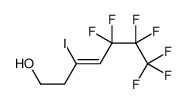5,5,6,6,7,7,7-heptafluoro-3-iodohept-3-en-1-ol结构式