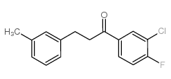 3'-CHLORO-4'-FLUORO-3-(3-METHYLPHENYL)PROPIOPHENONE结构式