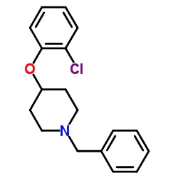 1-苄基-4-(2-氯苯氧基)哌啶结构式