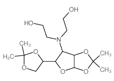 2-[[3-(2,2-dimethyl-1,3-dioxolan-4-yl)-7,7-dimethyl-2,6,8-trioxabicyclo[3.3.0]oct-4-yl]-(2-hydroxyethyl)amino]ethanol结构式
