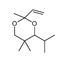 2-ethenyl-2,5,5-trimethyl-4-propan-2-yl-1,3-dioxane结构式