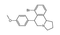 7-bromo-6-(4-methoxy-phenyl)-1,2,3,5,6,10b-hexahydro-pyrrolo[2,1-a]isoquinoline结构式