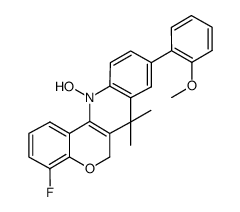 4-fluoro-9-(2-methoxyphenyl)-7,7-dimethyl-7,12-dihydro-6H-chromeno[4,3-b]quinolin-12-ol结构式