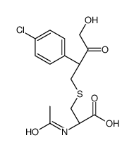 (2R)-2-acetamido-3-[2-(4-chlorophenyl)-4-hydroxy-3-oxobutyl]sulfanylpropanoic acid结构式