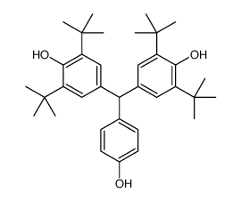 2,6-ditert-butyl-4-[(3,5-ditert-butyl-4-hydroxyphenyl)-(4-hydroxyphenyl)methyl]phenol Structure