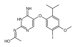 N-[4-Amino-5-(5-iodo-2-isopropyl-4-methoxyphenoxy)-2-pyrimidinyl] acetamide Structure