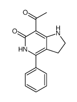 7-Acetyl-4-phenyl-1,2,3,5-tetrahydro-pyrrolo[3,2-c]pyridin-6-one结构式