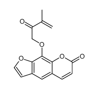 9-(3-methyl-2-oxobut-3-enoxy)furo[3,2-g]chromen-7-one结构式