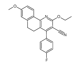2-ethoxy-4-(4-fluorophenyl)-8-methoxy-5,6-dihydrobenzo[h]quinoline-3-carbonitrile结构式