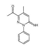 1-(6-imino-4-methyl-1-phenyl-1,6-dihydropyridazin-3-yl)ethanone结构式