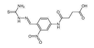 N-(3-nitro-4-thiosemicarbazonomethyl-phenyl)-succinamic acid Structure