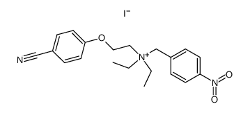 [2-(4-Cyano-phenoxy)-ethyl]-diethyl-(4-nitro-benzyl)-ammonium; iodide Structure