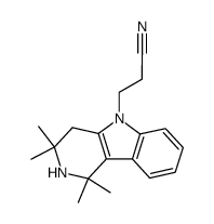 3-(1,1,3,3-tetramethyl-1,2,3,4-tetrahydro-pyrido[4,3-b]indol-5-yl)-propionitrile结构式