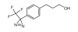 3-(4-(3-(trifluoromethyl)-3H-diazirin-3-yl)phenyl)propan-1-ol结构式