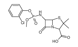 6β-[(2-chloro-phenoxy)-methoxy-phosphorylamino]-penicillanic acid Structure
