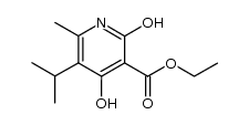 2,4-dihydroxy-5-isopropyl-6-methyl-nicotinic acid ethyl ester Structure
