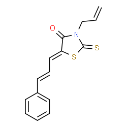 3-allyl-5-(3-phenyl-2-propenylidene)-2-thioxo-1,3-thiazolidin-4-one结构式