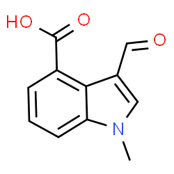 3-Formyl-1-methyl-1H-indole-4-carboxylic acid结构式