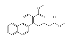 4-(2-methoxycarbonyl-[1]phenanthryl)-butyric acid methyl ester Structure