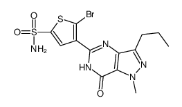 5-bromo-4-(1-methyl-7-oxo-3-propyl-4H-pyrazolo[4,3-d]pyrimidin-5-yl)thiophene-2-sulfonamide Structure