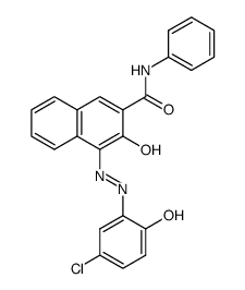 N-Phenyl-3-hydroxy-4-(2-hydroxy-5-chlorophenylazo)naphthalene-2-carboxamide结构式